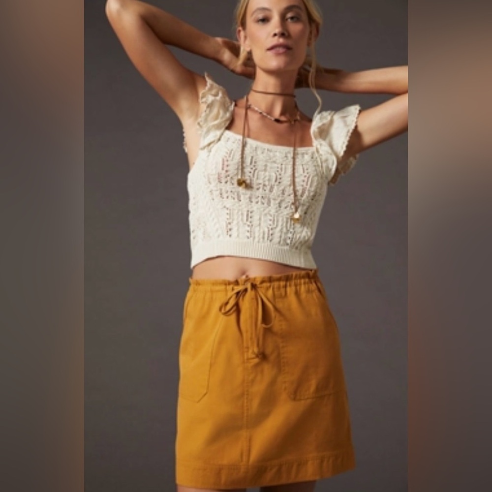 Women's Mustard Mini Skirt
